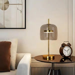 Solix Modern Glass Table Lamp - Sleek Contemporary Lamp with Frosted Glass Design for Bedrooms, Living Rooms, and Offices