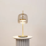 Solix Modern Glass Table Lamp - Sleek Contemporary Lamp with Frosted Glass Design for Bedrooms, Living Rooms, and Offices